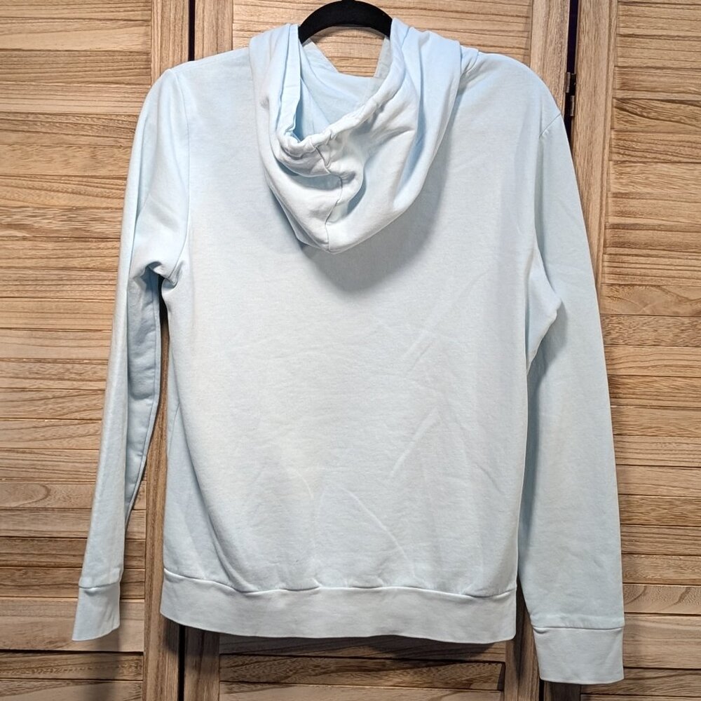 Adidas Hoodie with Lavender Logo Light Blue/Mint Size Medium 12/14 - Picture 5 of 8